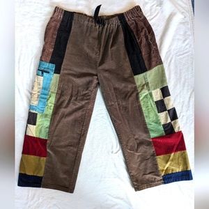 Corduroy Patchwork Pants with Marvin the Martian